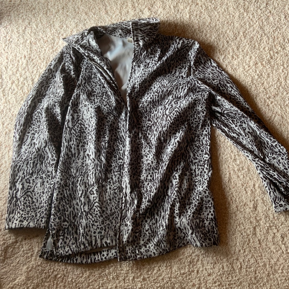 Animal Print Zip Up